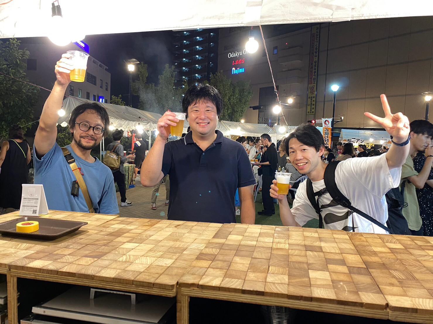 籠屋スタッフも仕事終わりに遊びに来てくれました!